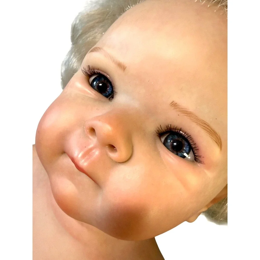 Realistic Baby Girl Doll Blonde‎ Blue Eyes Infant Vinyl Anatomically Correct 18
